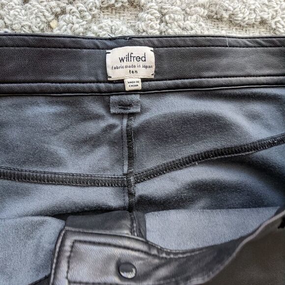 Aritzia WILFRED low rise leather pants size 10 @O - Picture 8 of 12